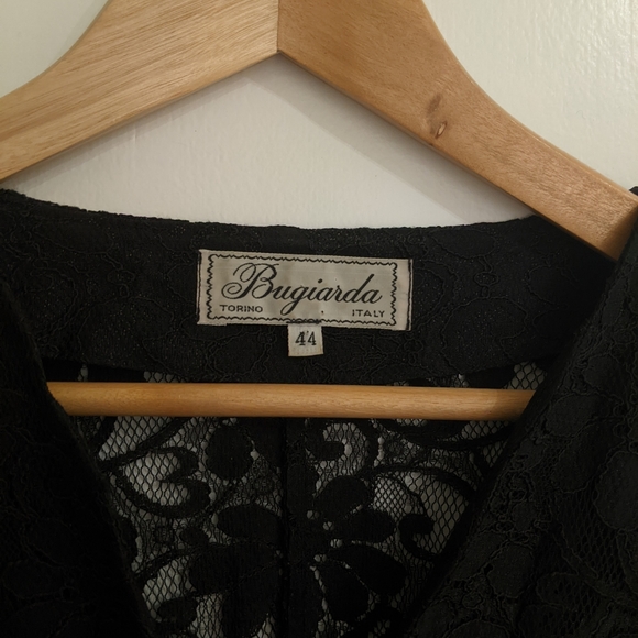 Black Lace jacket with gold buttons - Picture 3 of 6